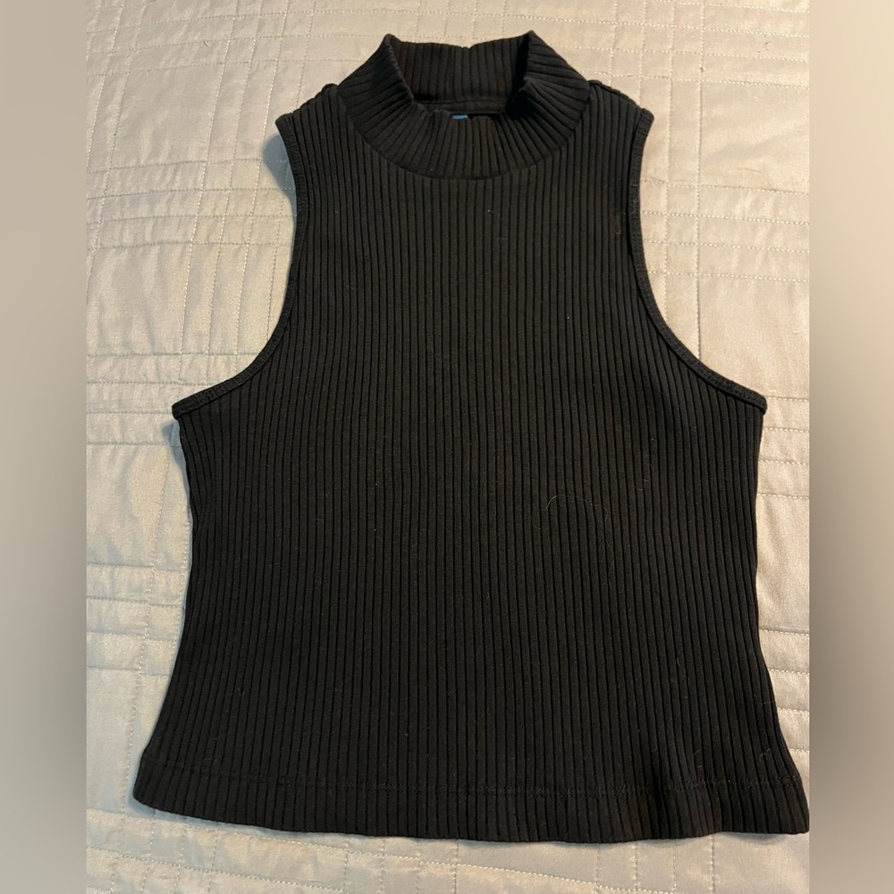 Old Navy Black Ribbed Tank Top